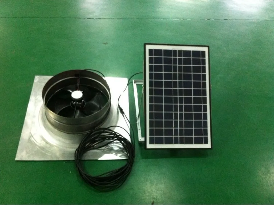 Solar Gable Fan, Wall, 10W, Brushless, Aluminum - detail 2