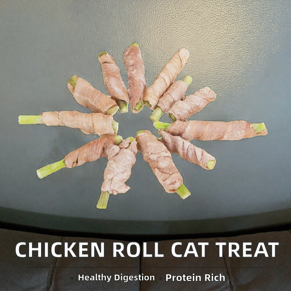 Organic High-Protein Chicken Roll Eco-Friendly Freeze-Dried Pet Snack for Digestive Health Molar Training for Cats Small Breeds details