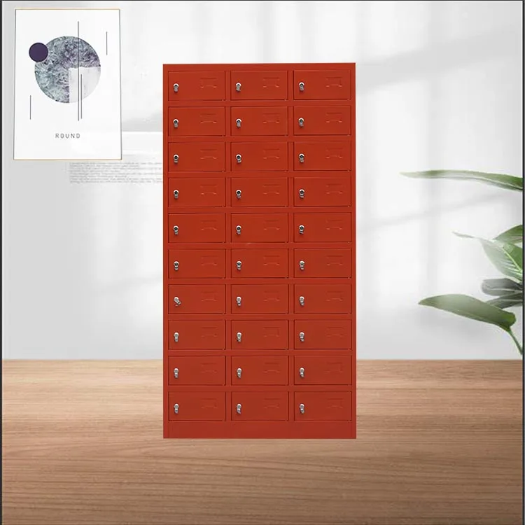 Original Factory Fashion 30-Door Steel Locker Home Bedroom Storage Cabinet with Metal Lock for Home Furniture