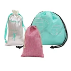 Linen Bag 100% Natural Cotton Cloth High Quality Low Moq Colorful Jewelry Packaging Linen Bag Drawstring