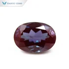 Oval Alexandrite Stones Tianyu Gems Russian 8*10 Oval Natural Cut Color Change Loose Alexandrite Stone