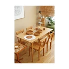 Set Wholesale High Quality Dining Table Modern Bamboo Wooden Dining Table And Chair Set