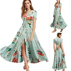 Women Summer New Design Women Casual Clothes Skirt Dress Bohemian Off Shoulder Party Girls' Dresses