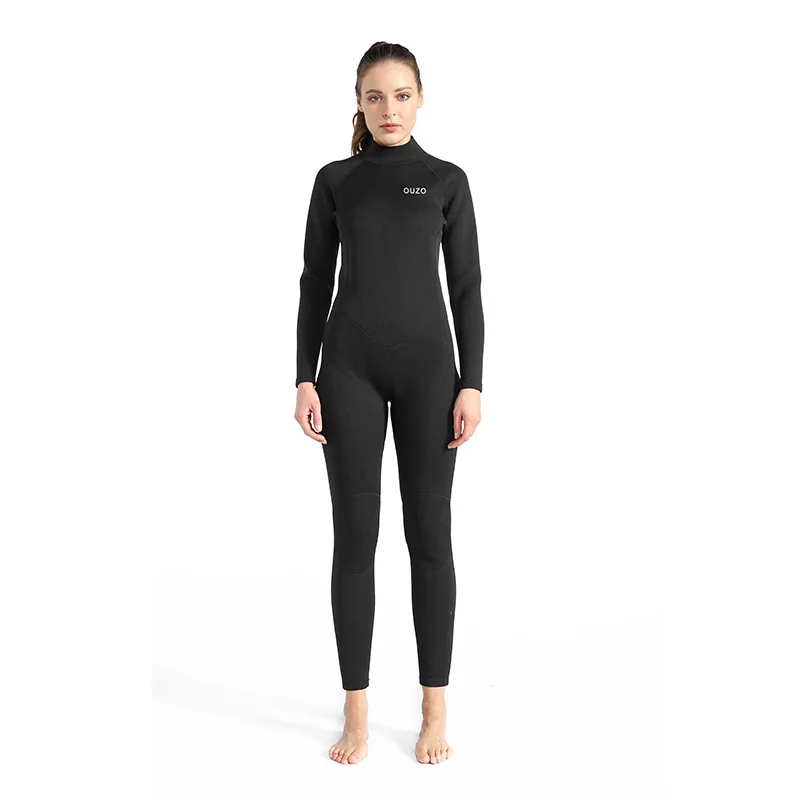 1.5mm Women Long Sleeve Jellyfish Swimming Suit Surfing Snorkeling One Piece Neoprene Wetsuit