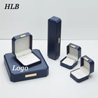 Leather Jewelry Factory Leather Custom Gift Jewelry Packaging Box Luxury Jewelry Case With Foil Logo Caja Joyero