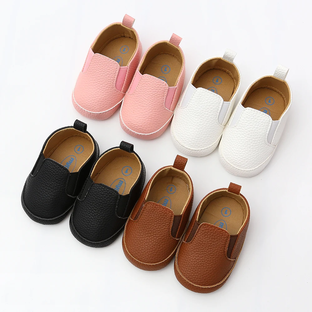 New arrived newborn PU Leather soft-sole loafers slip on moccasin Casual baby shoes