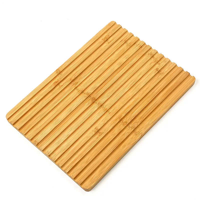 Bamboo Wood Cutting Serving Board Square Pizza Serving Tray Eco-friendly Bamboo Bread Cutting Board Chopping Blocks for Kitchen