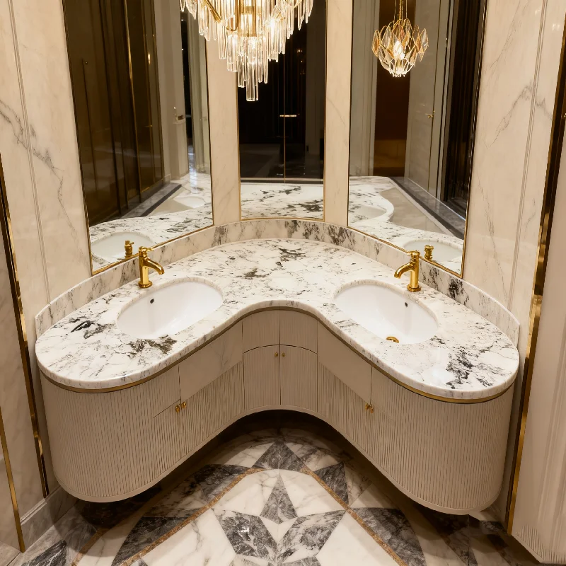 product natural stone alaska white granite modern polished for hotel villa apartment washroom bathroom restroom-6