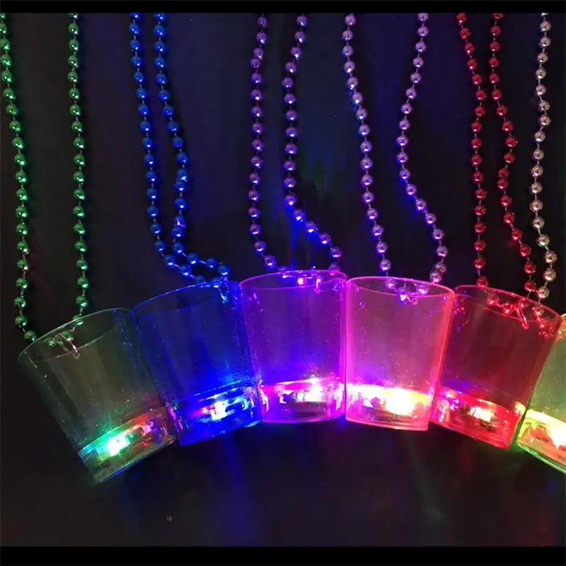 Flashing Shot Glasses New Years Light Up Necklaces Party Favors Happy Nye Eve Flashing Led 2024 0021