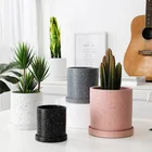 Planter Plants Matte Nordic Style Cylinder Cement Patio Balcony Decor Ceramic Planters Garden Planter For Plants
