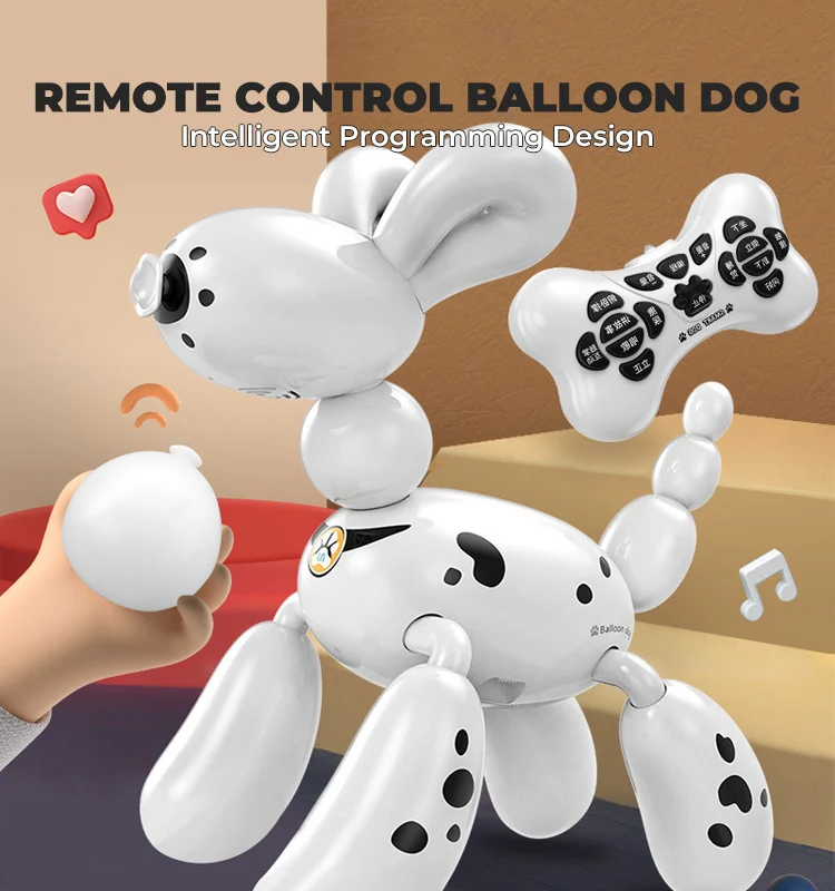 Voice Control Rc Stunt Pets Robot Dog Rc Programming Balloon Dog Toy