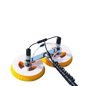 AC Power Supply 5-meter Electric Double Head Cleaning Brush Extension Pole Solar Panel Clean Machine