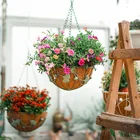 Plants Garden Degradable Thicken Round Coconut Coir Flower Pots Coco Baskets Fiber Coco Liner Pots For Plants