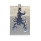 Charm Scorpion Pendant Custom Charm Rectangle-Shaped Scorpion Deep Engraved Pendant Wholesale