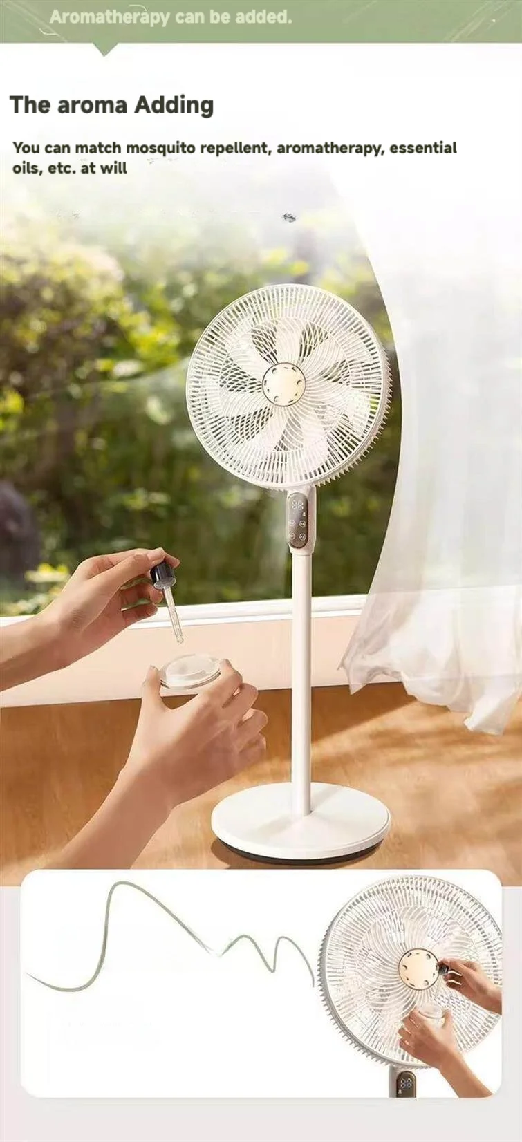 Speeds Silent Stand Fan, 110v, 220v - detail 20