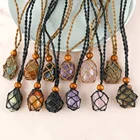 Necklace Natural Crystal Stone Diy Necklace Jewelry Handmade Retro Irregular Natural Stone Amethyst Pendant Necklace