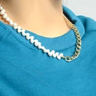 Metal Necklace New Arrival Hip Hop Punk Jewelry Fashion 18k Gold Plated Metal Chian Necklace