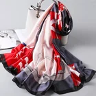 KY003 Best Seller Satin Silky Plain 90x90 Foulard Printed Flower Hijab Supplier Head Scarves Women Shawl Muslim Hijab