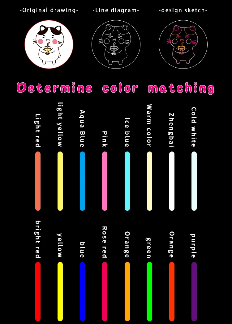 product walls art signs bedroom decor rainbow hanging fashion custom neon animal night lights family gatherings hol-11