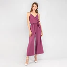 Women Women Hot Selling Women Jumpsuit Gallus Full Length V-neck Side Pockets Jumpsuit