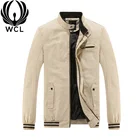 Plus Size Solid Color Zipper Large Size Washed Cotton Clothing Slim Lapel Windbreaker Pockets Kurtka Jackets