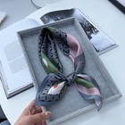 Hijab With Beads Custom Silk Scarves Hot Sale Custom Print Hijab Silk Satin Scarf With Beads Gradient Silk Scarf