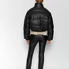 Pu Wholesale Hot Sale PU Bubble Coat Ladies Cropped Puffer Down Jacket Puffer Women