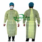 Gown PP SMS Disposable Hospital Uniform Yellow Isolation Gown