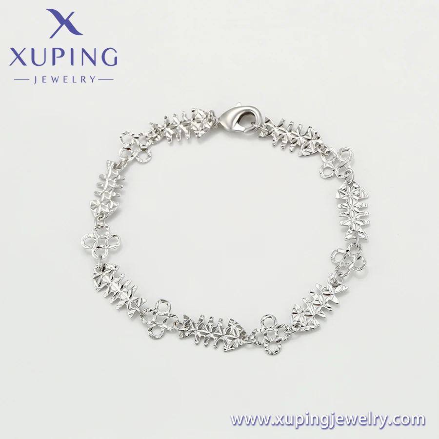 70381 xuping  Wholesale fishbone chain creative personality simple fashion exquisite zircon bracelet