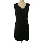 Black Ladies Vest Fashion Custom Made Sexy Tight Black Dress Ladies Casual 100%polyester Vest Dress