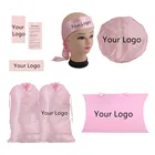 Fashion Scarf Wholesale Custom Logo Fashion Satin Head Wrap Silk Hair Bundle Wraps Scarf For Women