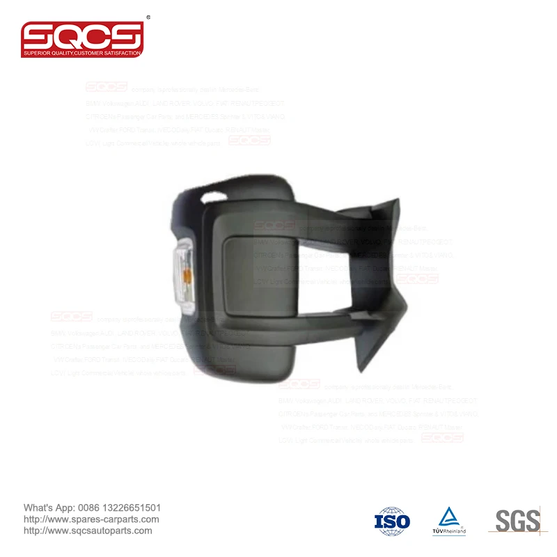 SQCS Brand Long Arm Electric Heated Side Mirror for Fiat Ducato Peugeot Boxer Citroen Relay OE 735424421 with 3 Months Warranty