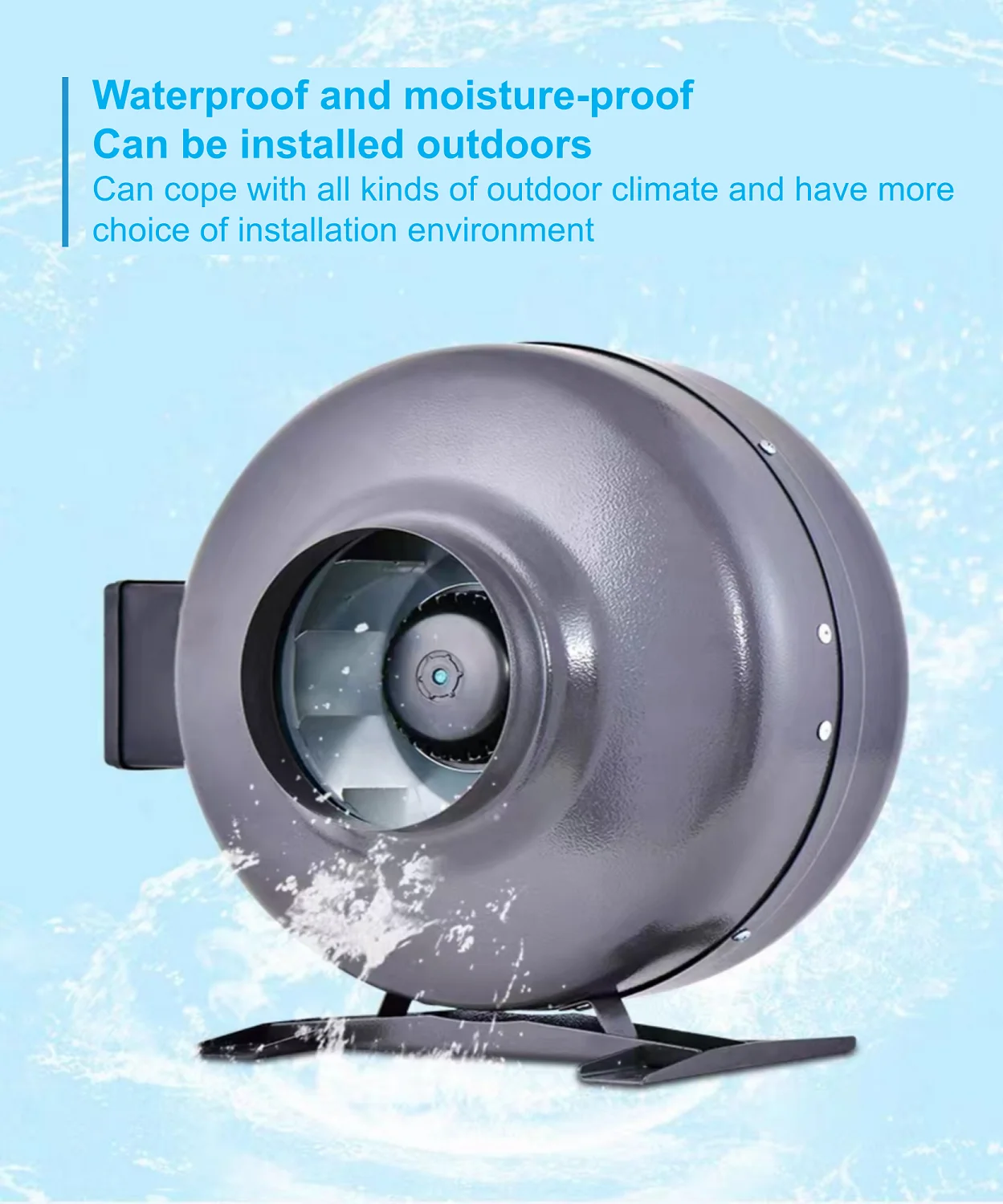 Fulude Circular Pipe Fan, Roof, 220 V, Stainless Steel - detail 12