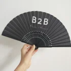 Paper Fans Hand Fan Fan High Quality Bamboo Fabric Paper Fans Custom Hand Held Fan For 2020 Christmas