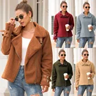 Long Coats Winter Warm Fleece Teddy Fur Coat Women Long Sleeve Outerwear Coat Coats And Jacket For Woman