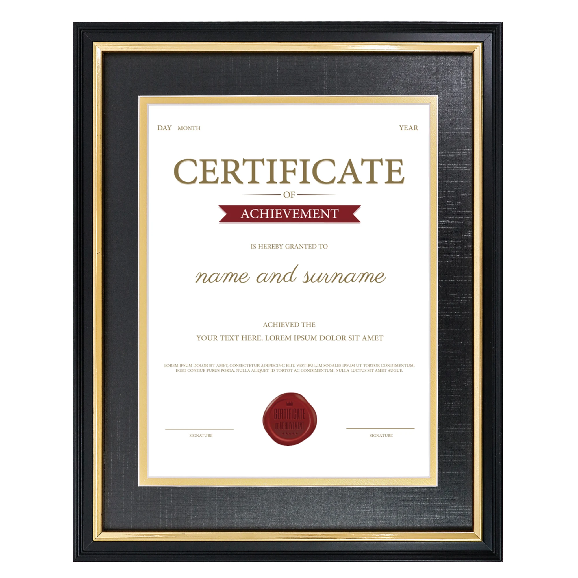 Green Matting Certificate Presentation Design Professional double mat display for graduation certificates