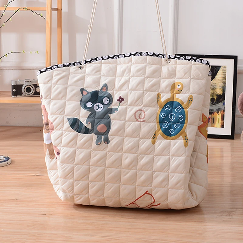 Baby Kids Play Mat Foldable Soft and Washable Toys Storage Organizer Children Play Rugs
