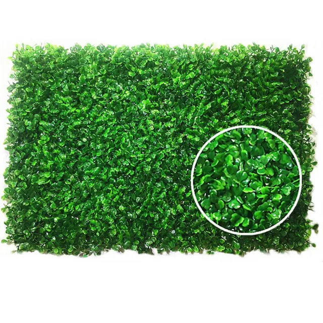 Indoor Outdoor Green wall system hedge fence green leaf artificial grass green wall panel artificial green wall