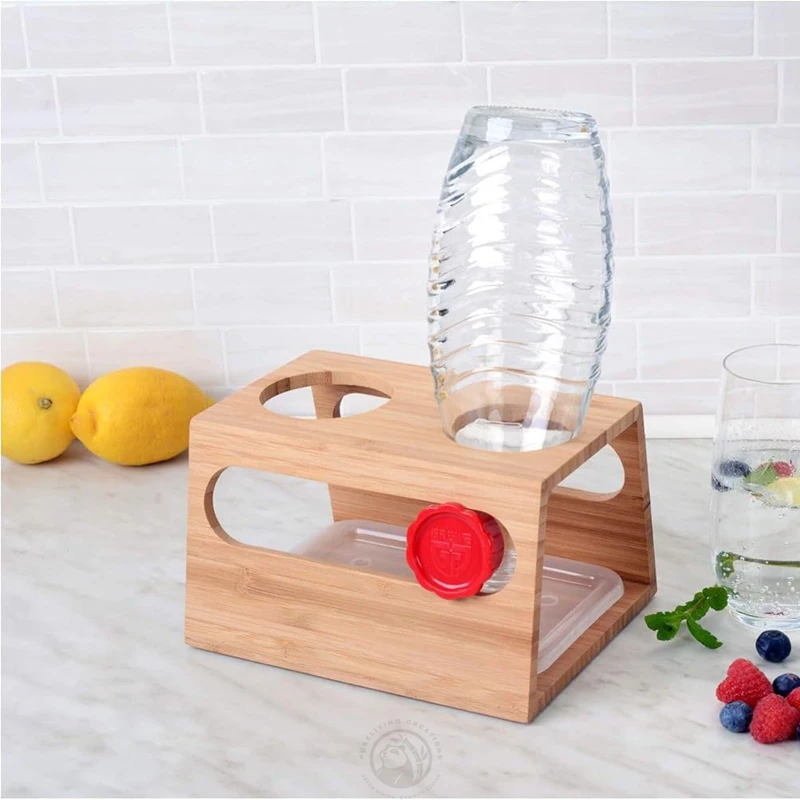 Drip Tray Soda Bottles Drainer Holder Stainless Steel 3 Holes Soda Stream Glass Bottle rack