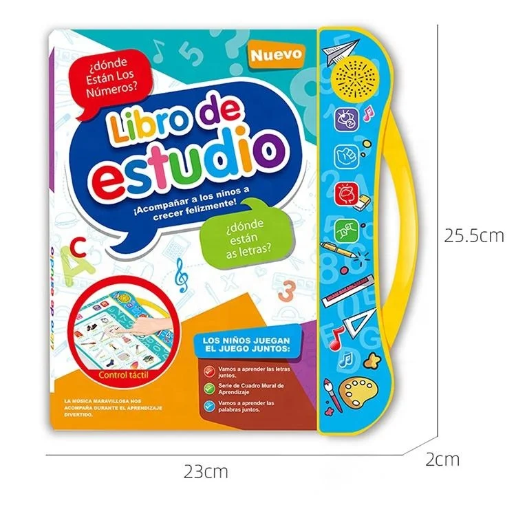 educational electronic learning toys spanish english e book intelligent reading books learning machine for kids