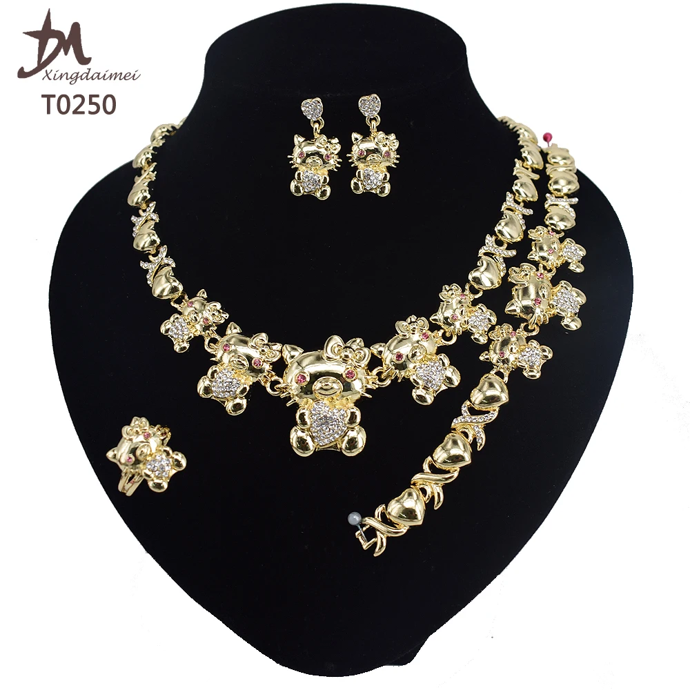 T0250 Women Jewelry Set 18k Gold-plated 