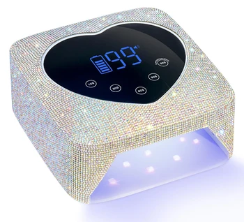 X20 big power 72w uv/LED fast drying nail lamp dryer with diamond  finger uv lamp nail dryer