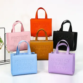 2022 Trendy Protect Black People Leather Custom Purse Women's Tote Bags Women Handbags Ladies Designer Handbags Famous Brands