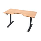 Office Desks Carbonized Color High Quality Lift UP Office Electric Adjustable Bamboo Office Desks