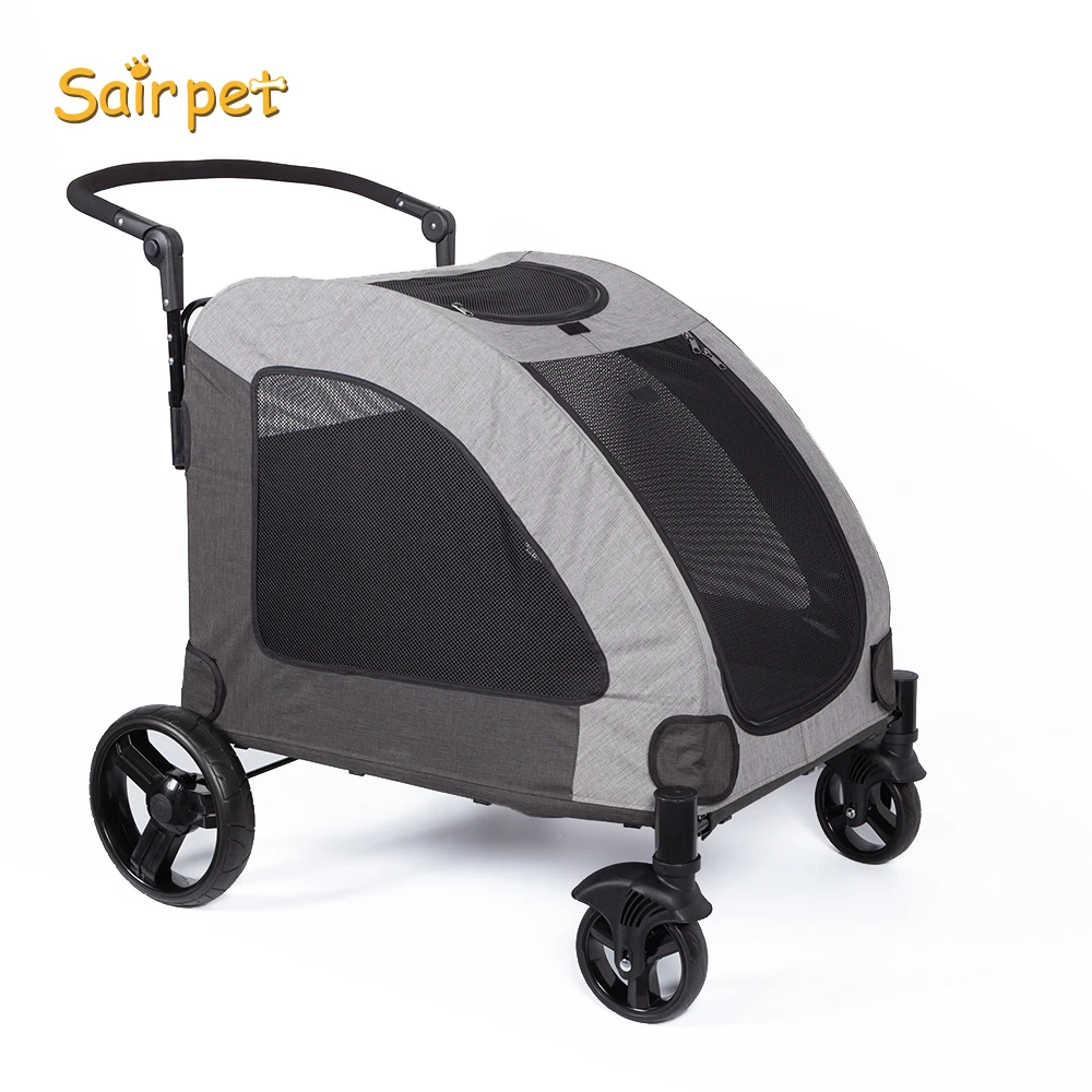Pet Stroller Foldable Four-WheelsTrolley Cat Dog Carts Teddy Large Dog Stroller Pets Accessories 