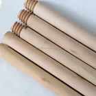 Wood Sticks Wood Wooden Stick Factory Wholesale Natural Wood Broom Sticks With Italian Thread Natural Wooden