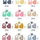 Baby Non-toxic Free Sample Wholesale Baby Silicone Bibs - Toddler Bibs - BPA Free Baby Bib With With Food Catcher