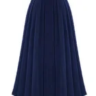 Women Dress Pleated Plus Large Size Summer Women Clothing Dress Pleated Chiffon Skirt Solid Color Women Maxi Dress