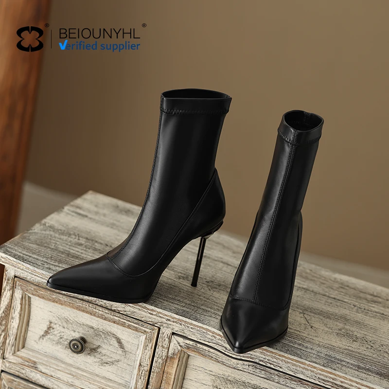 High Quality socks Fashion Sexy Pointed Toe elastic Slim Short Boots New Style Ankle Boots For Women Winter Ladies Boots