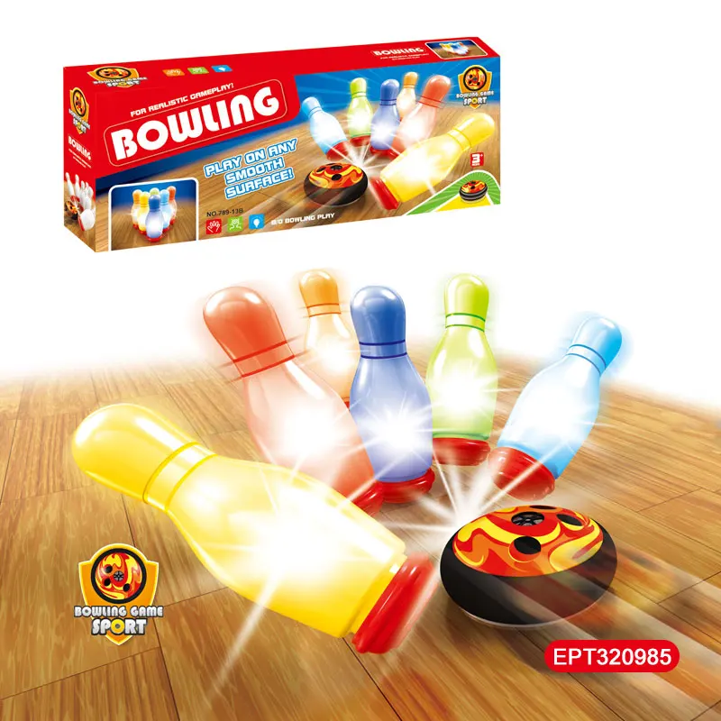 EPT 2023 New Toy Hot Selling High Quality Children Sport Toy Electric Bowling Games With 3D Light Ball Set Toys